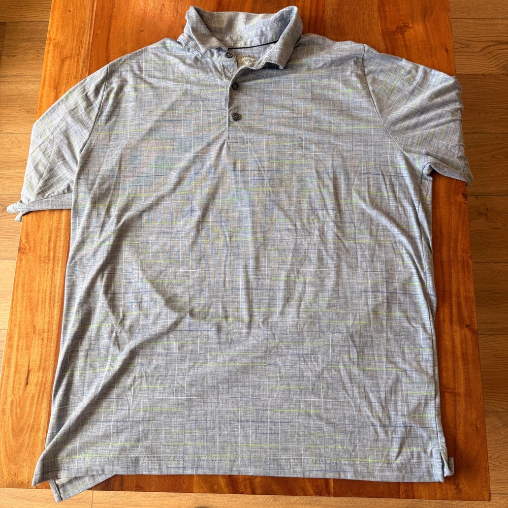Callaway Men's Blue/Green Opti-Dri Golf Polo Size XL‎